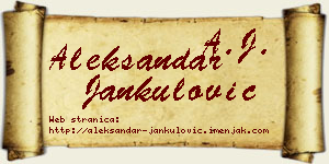 Aleksandar Jankulović vizit kartica